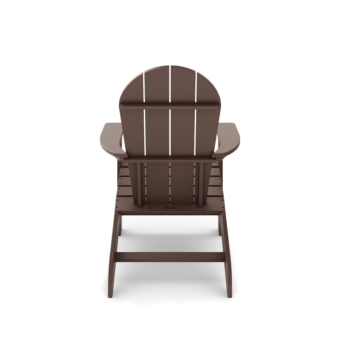 Brown HDPE Adirondack Chair for Poolside Patio Seating