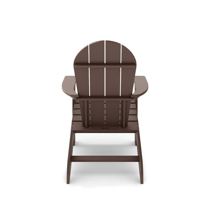 Brown HDPE Adirondack Chair for Poolside Patio Seating