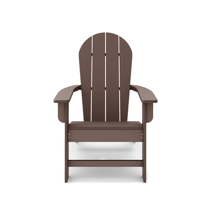 Brown HDPE Adirondack Chair for Poolside Patio Seating
