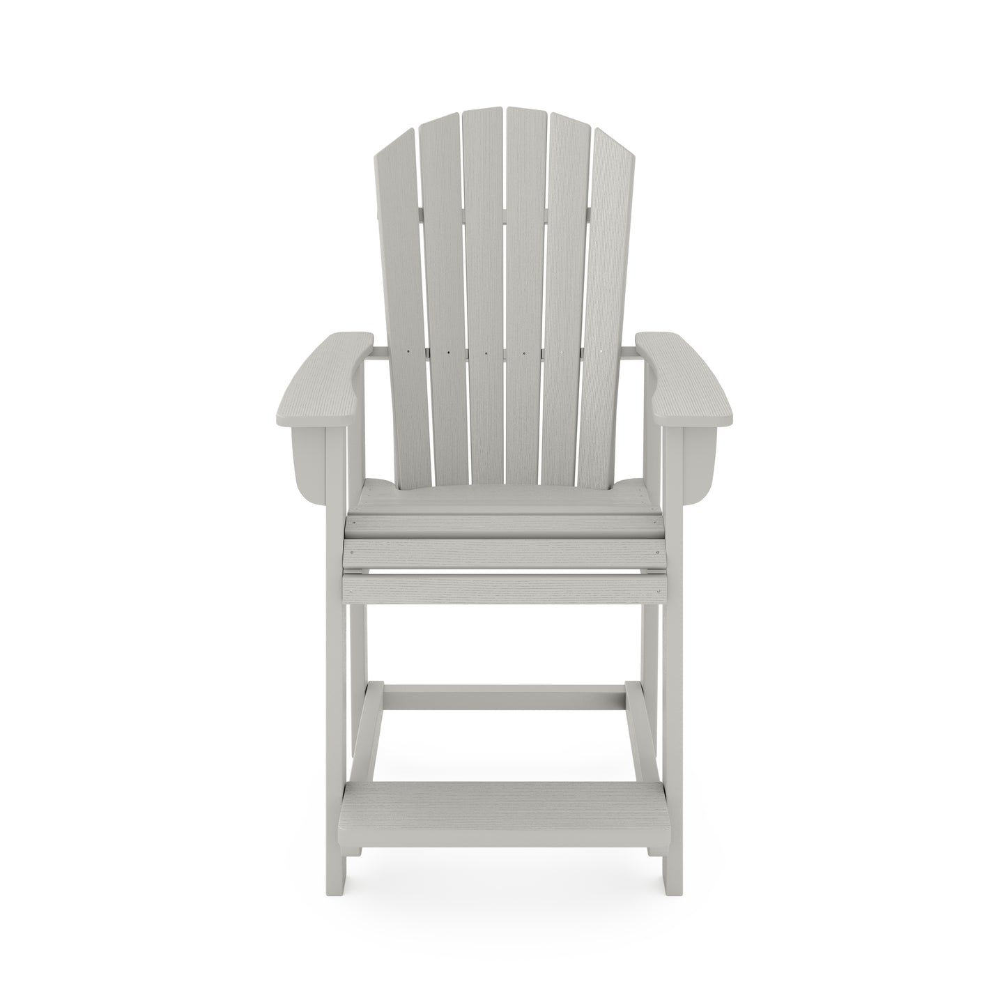 Dark Gray Adirondack Dining Chair - HDPE Poly Lumber Patio Set