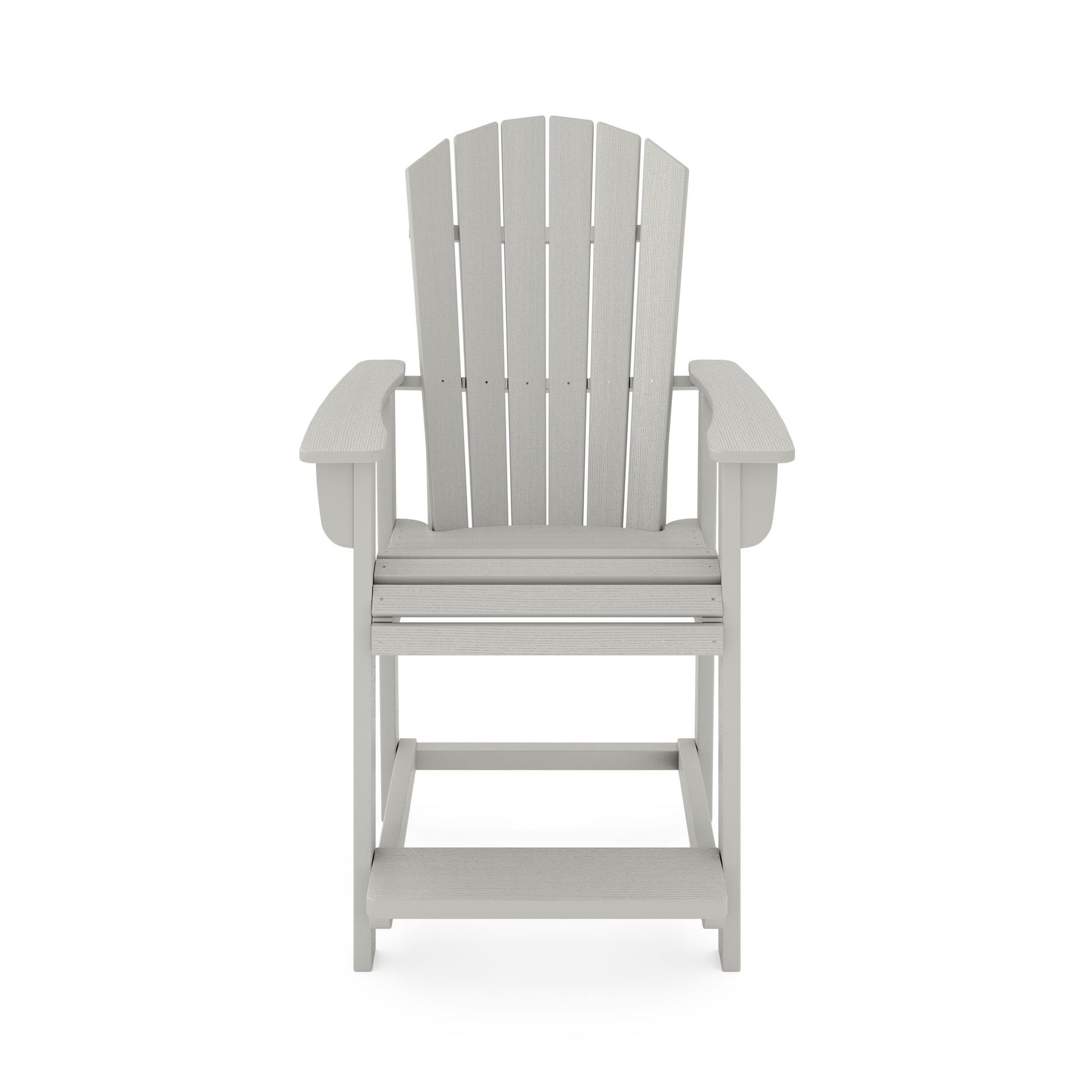 Dark Gray Adirondack Dining Chair - HDPE Poly Lumber Patio Set