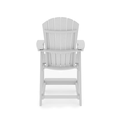 Dark Gray Adirondack Dining Chair - HDPE Poly Lumber Patio Set