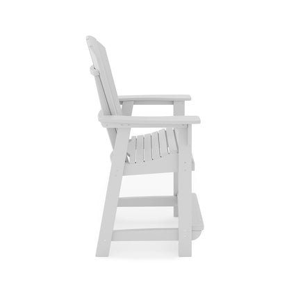 Dark Gray Adirondack Dining Chair - HDPE Poly Lumber Patio Set