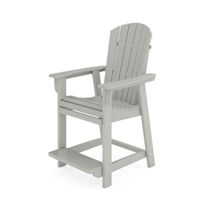 Dark Gray Adirondack Dining Chair - HDPE Poly Lumber Patio Set