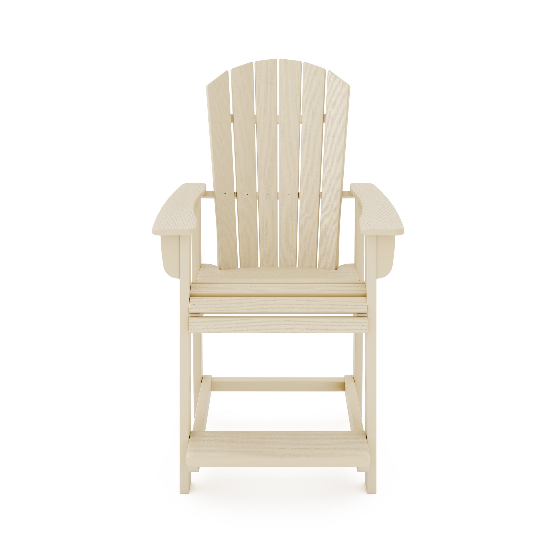 Beige HDPE Adirondack Dining Chair - 3-Piece Patio Set