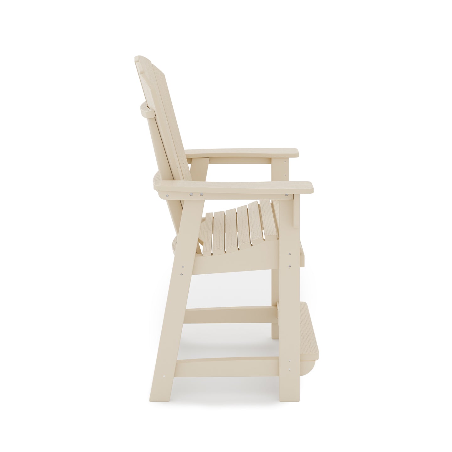 Beige HDPE Adirondack Dining Chair - 3-Piece Patio Set