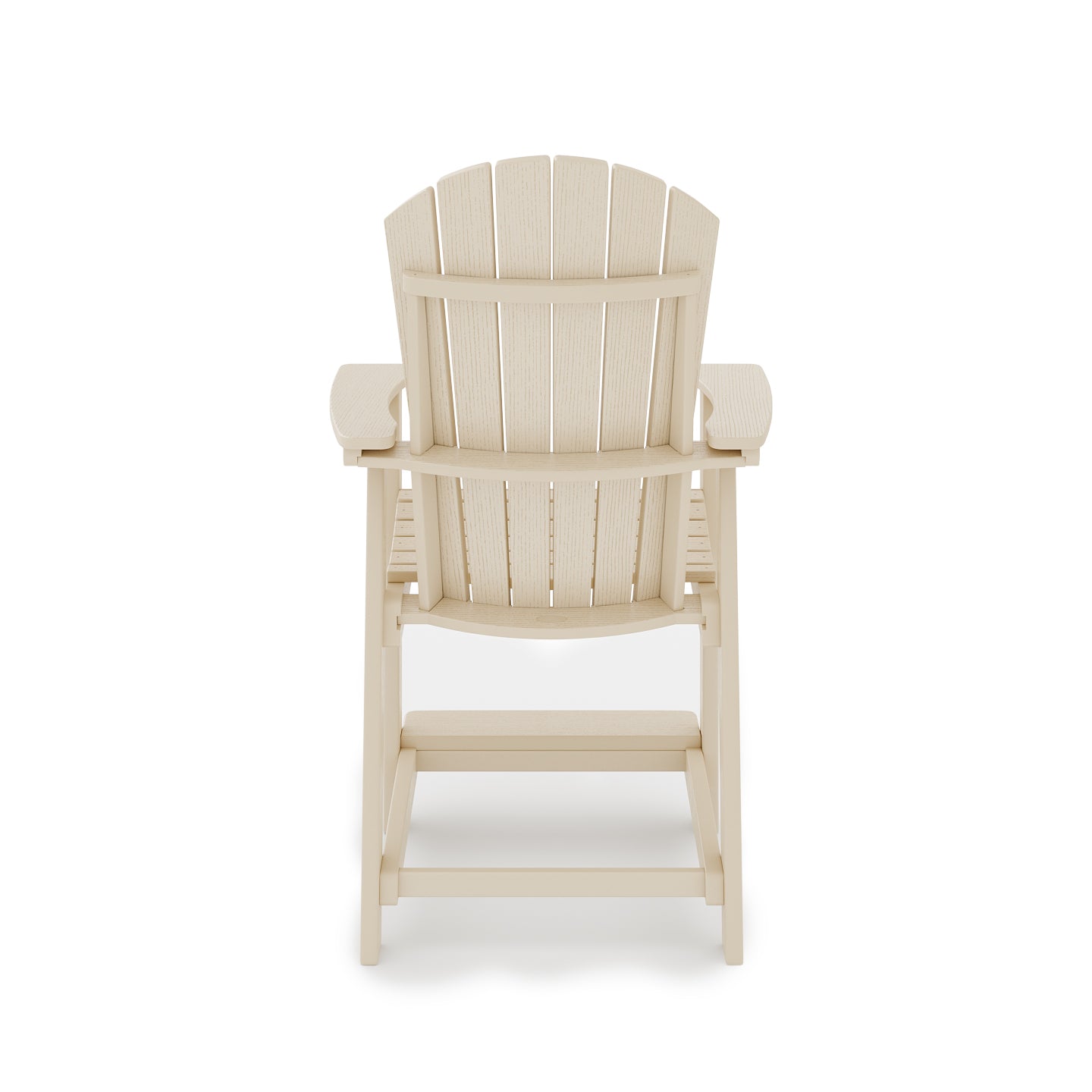 Beige HDPE Adirondack Dining Chair - 3-Piece Patio Set