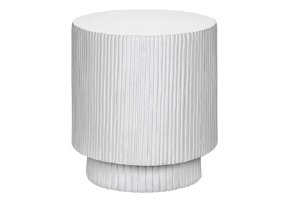White Magnesium Oxide Accent Table - 25"H Indoor Outdoor