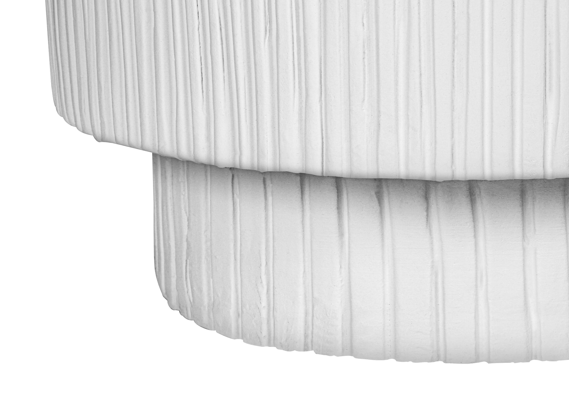 White Magnesium Oxide Accent Table - 25"H Indoor Outdoor