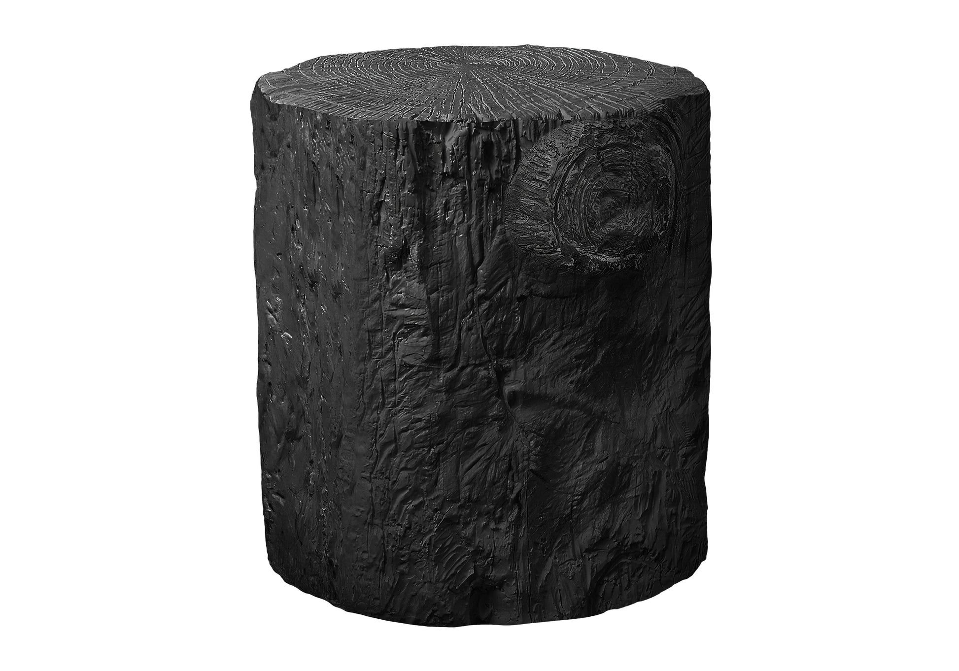 Black Magnesium Oxide Accent Table for Garden or Poolside Décor