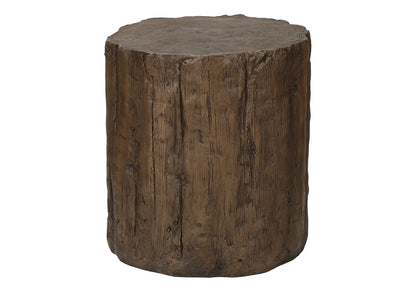 Outdoor Accent Table - 25" Round Magnesium Oxide Walnut