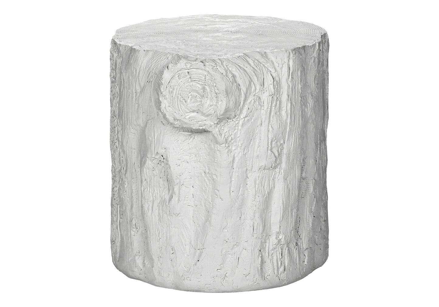 Round Accent Table - 25"h Magnesium Oxide, White Outdoor/Indoor