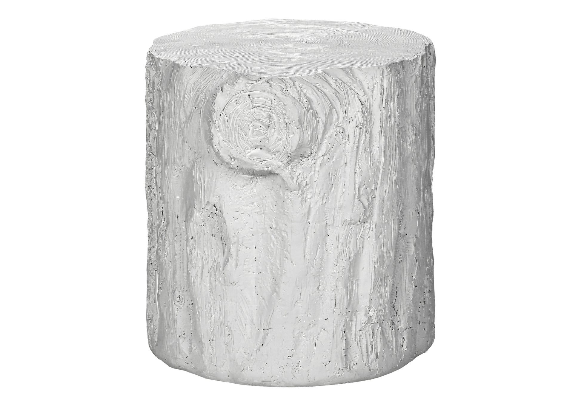 Round Accent Table - 25"h Magnesium Oxide, White Outdoor/Indoor