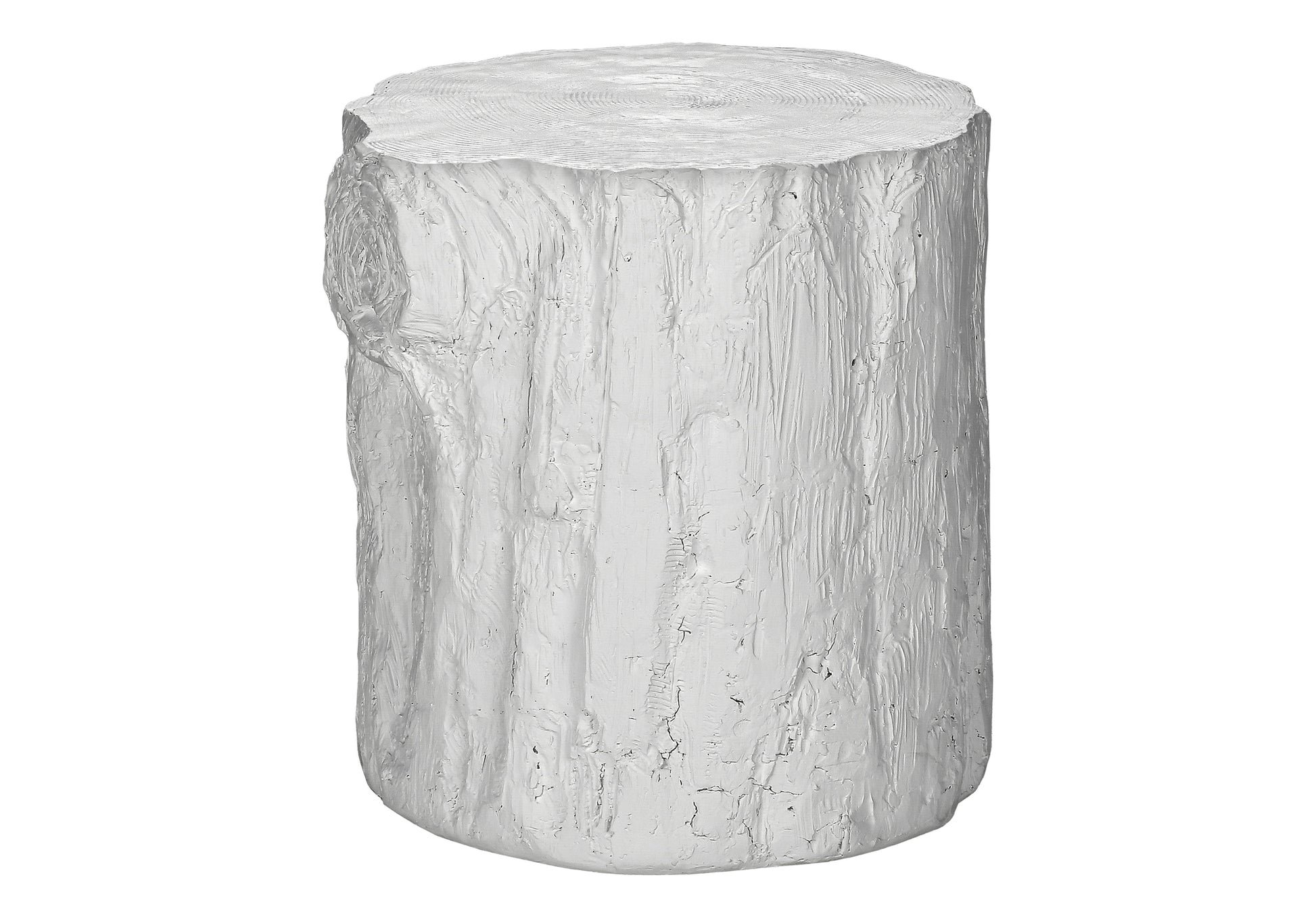 Round Accent Table - 25"h Magnesium Oxide, White Outdoor/Indoor