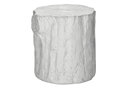 Round Accent Table - 25"h Magnesium Oxide, White Outdoor/Indoor