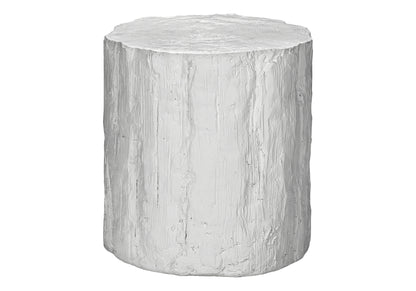 Round Accent Table - 25"h Magnesium Oxide, White Outdoor/Indoor