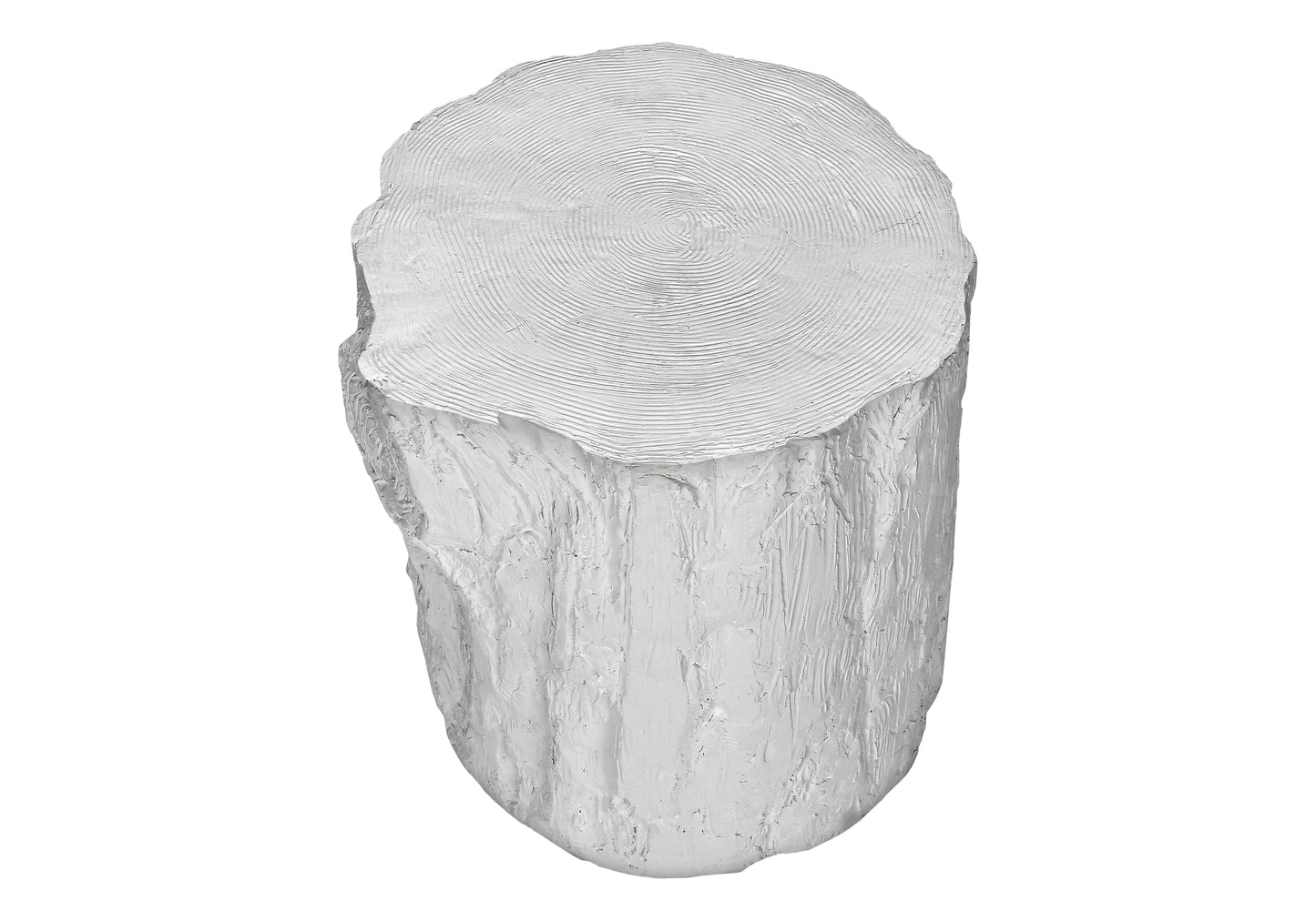 Round Accent Table - 25"h Magnesium Oxide, White Outdoor/Indoor