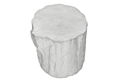 Round Accent Table - 25"h Magnesium Oxide, White Outdoor/Indoor