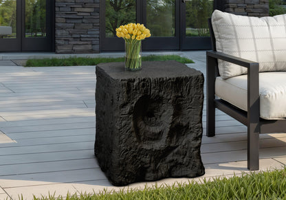 Outdoor Accent Table - 25"h Magnesium Oxide Black