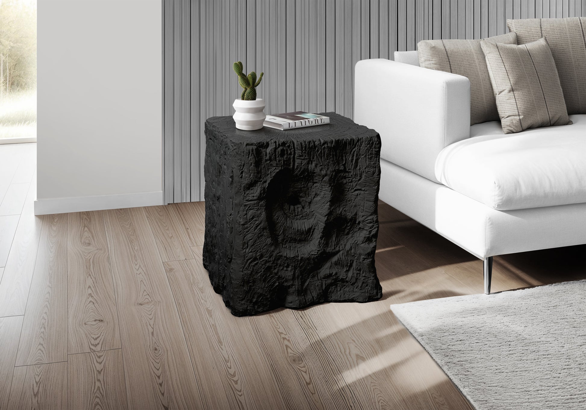 Accent Table, 25"h, Indoor Or Outdoor, End, Nightstand, Side Table, Square, Living Room, Bedroom, Black, Contemporary, Modern