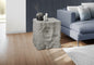 Accent Table, 25"h, Indoor Or Outdoor, End, Nightstand, Side Table, Square, Living Room, Bedroom, Grey, Contemporary, Modern