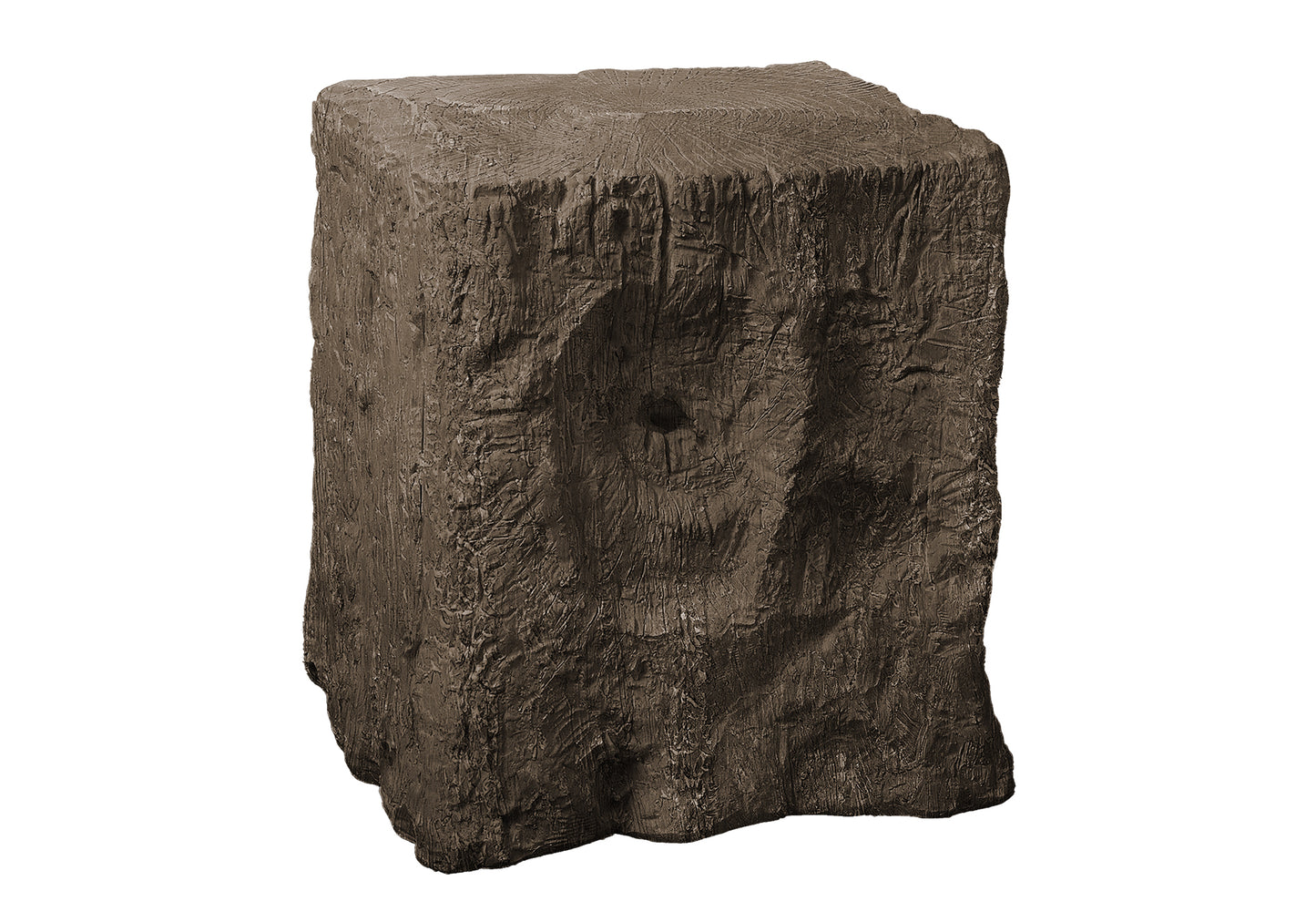 Walnut Magnesium Oxide Accent Table for Garden & Poolside Décor