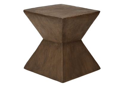 Walnut Accent Table - 25"H Outdoor Side Table