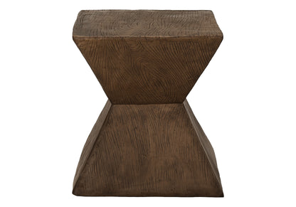 Walnut Accent Table - 25"H Outdoor Side Table