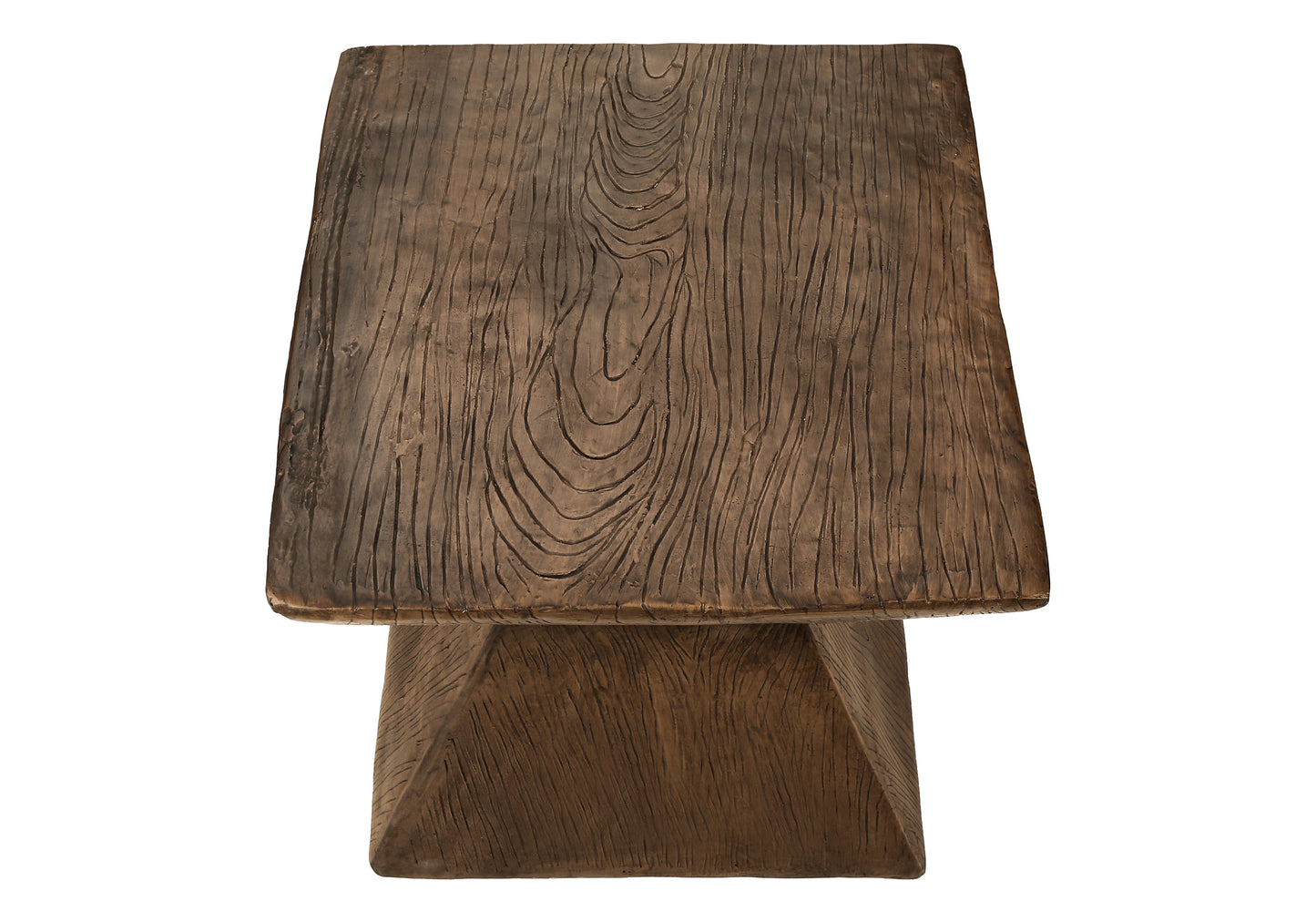 Walnut Accent Table - 25"H Outdoor Side Table
