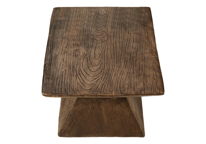 Walnut Accent Table - 25"H Outdoor Side Table