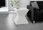 Accent Table, 25"h, Indoor Or Outdoor, Side Table, End, Nightstand, Bedroom, Living Room, White, Contemporary, Modern