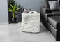 Accent Table, 25"h, Indoor Or Outdoor, Side Table, Nightstand, End, Bedroom, Living Room, White, Contemporary, Modern