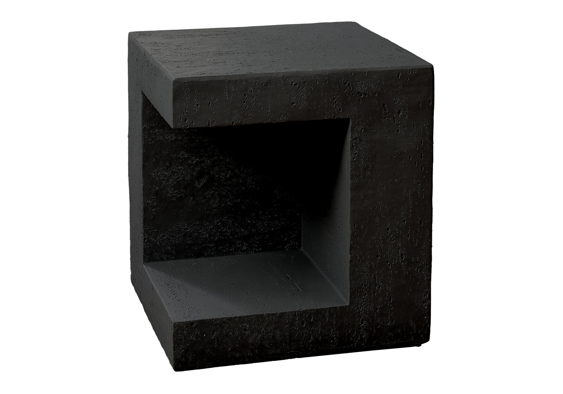 Black Magnesium Oxide Accent Table - 25"H Side Table