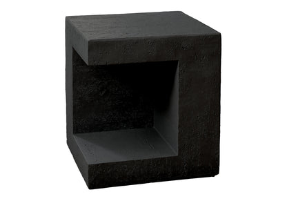 Black Magnesium Oxide Accent Table - 25"H Side Table