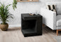 Accent Table, 25"h, Indoor Or Outdoor, Side Table, Nightstand, End, Square, Bedroom, Living Room, Black, Contemporary, Modern