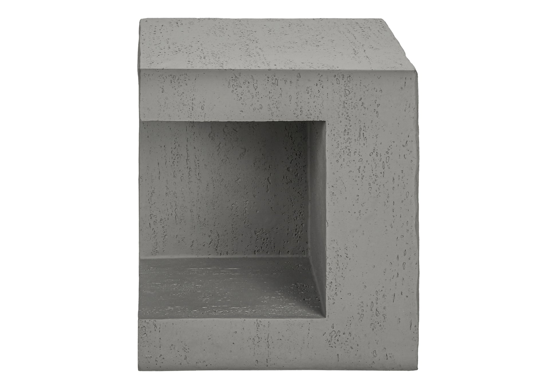 Grey Magnesium Oxide Accent Table - 25"H Outdoor Side Table