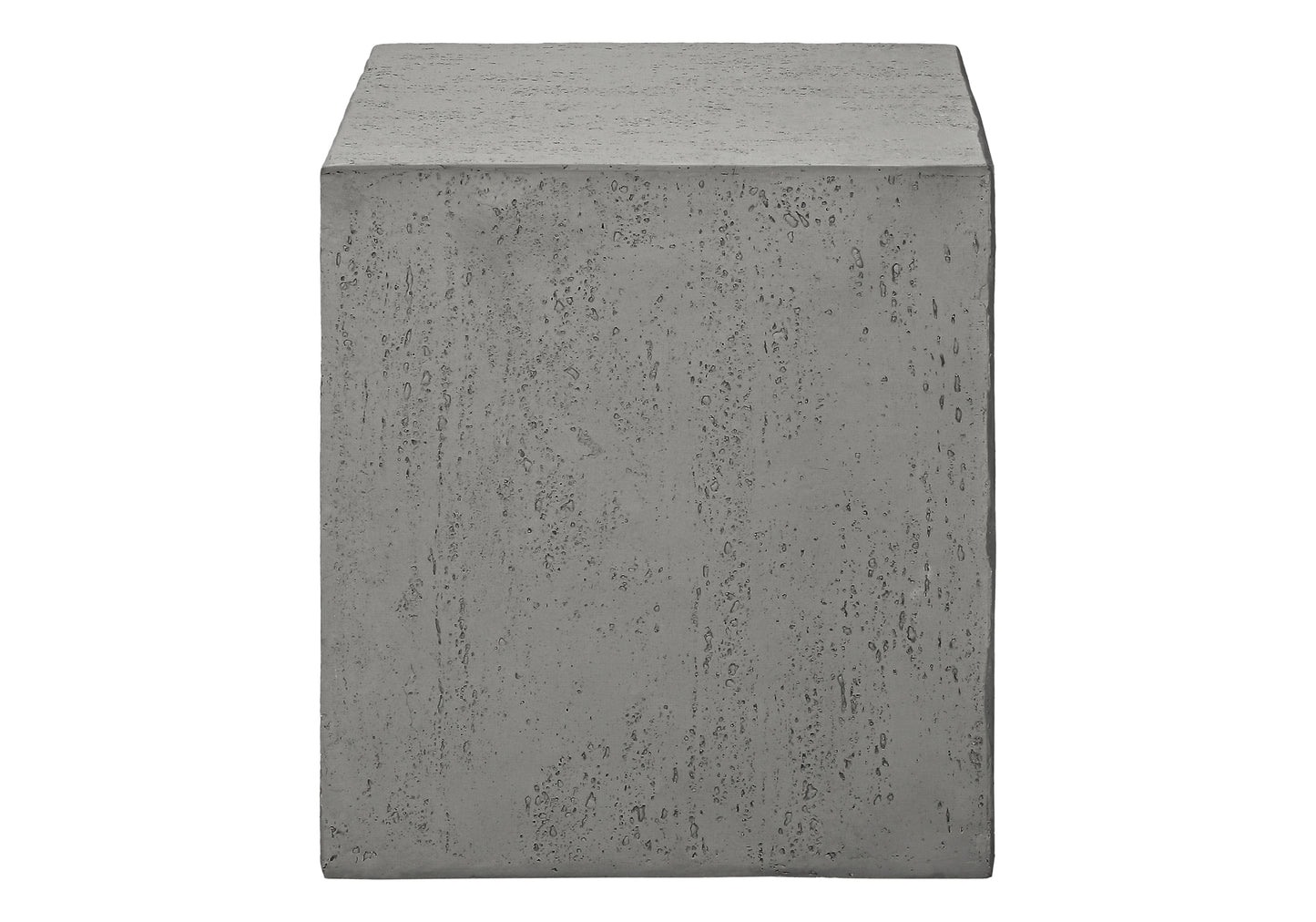 Grey Magnesium Oxide Accent Table - 25"H Outdoor Side Table