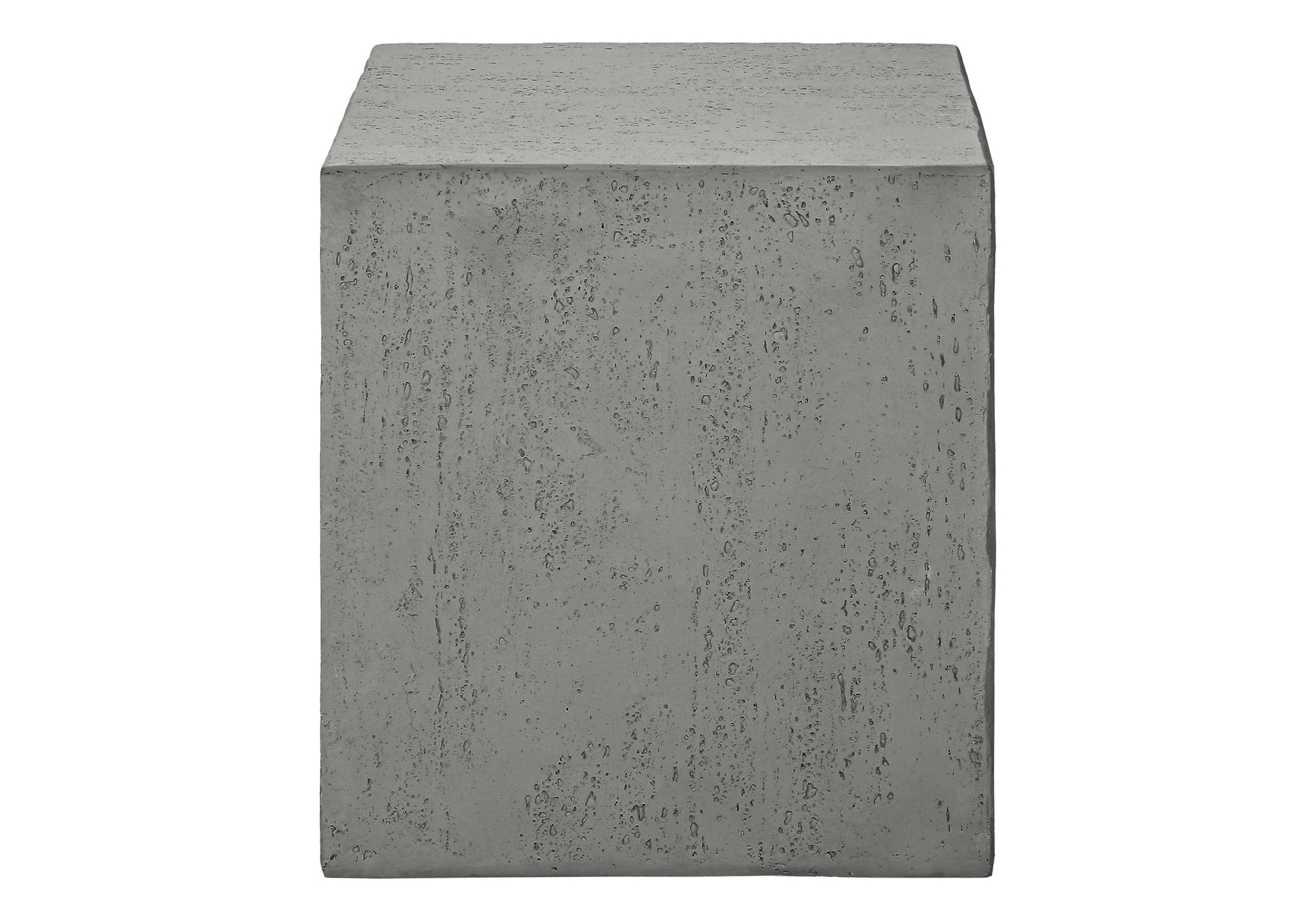 Grey Magnesium Oxide Accent Table - 25"H Outdoor Side Table