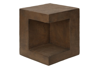 Walnut Accent Table - 25"H Outdoor Side Table
