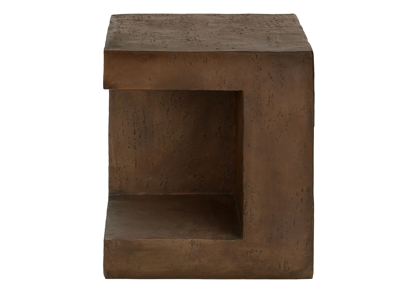 Walnut Accent Table - 25"H Outdoor Side Table