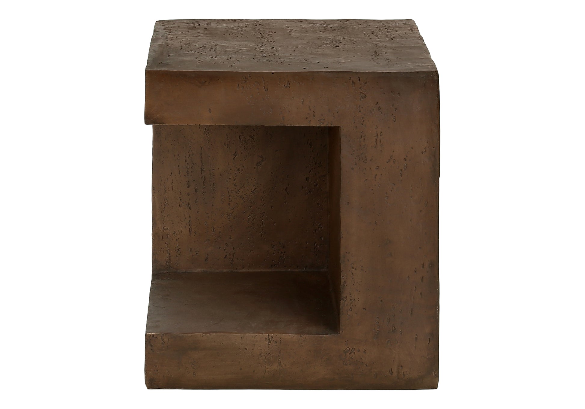 Walnut Accent Table - 25"H Outdoor Side Table