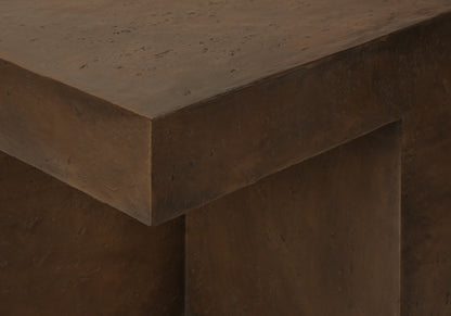 Walnut Accent Table - 25"H Outdoor Side Table