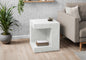Accent Table, 25"h, Indoor Or Outdoor, Side Table, Nightstand, End, Square, Bedroom, Living Room, White, Contemporary, Modern