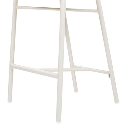 Beige Olefin Bar Stools Set of 2 - 21.5" Wicker Back