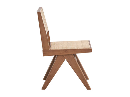 Rattan Side Chairs Set of 2 - Natural Finish Outdoor Seating