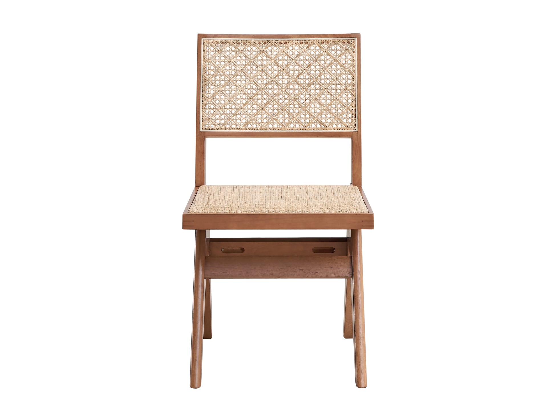 Rattan Side Chairs Set of 2 - Natural Finish Outdoor Seating