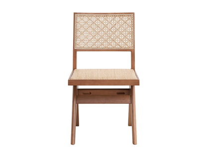 Rattan Side Chairs Set of 2 - Natural Finish Outdoor Seating