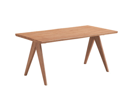 Natural Rattan Garden Dining Set with Synthetic Wood Table