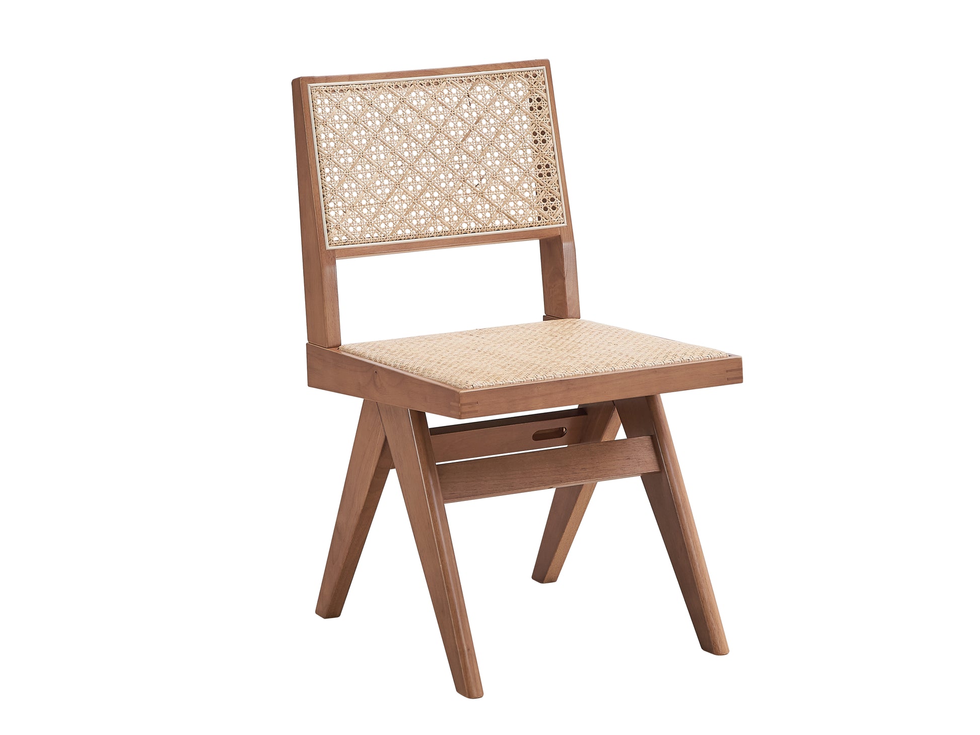 Natural Rattan Garden Dining Set with Synthetic Wood Table