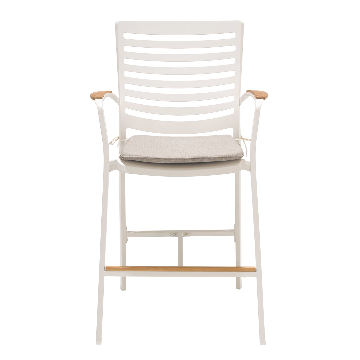 Isora Outdoor Patio Barstool - Brown Fabric & Metal